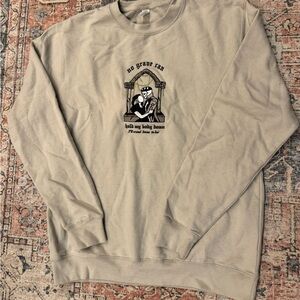 Beige Graphic Men's Sweater